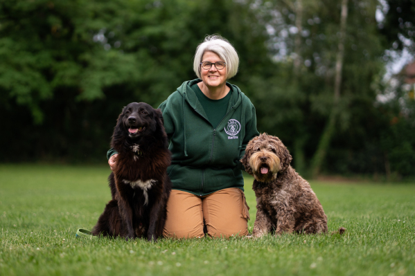 Martina mit Bruno und Benno